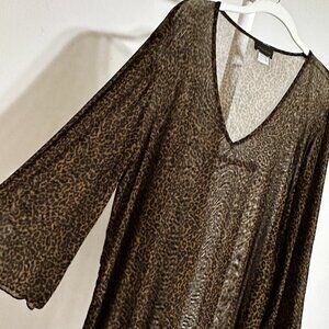 Leopard Print Cover Up Tunic